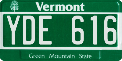VT license plate YDE616