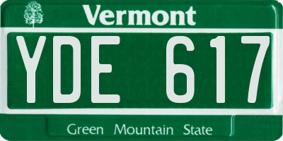 VT license plate YDE617