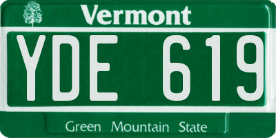 VT license plate YDE619