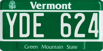 VT license plate YDE624