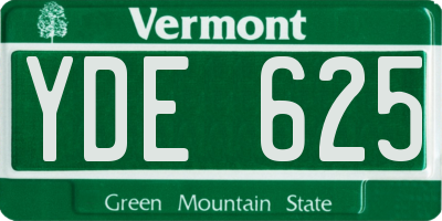 VT license plate YDE625