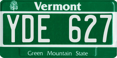 VT license plate YDE627