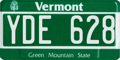 VT license plate YDE628