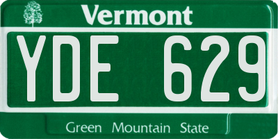 VT license plate YDE629