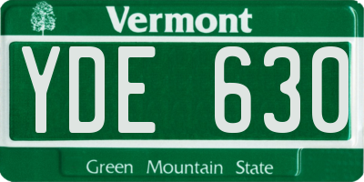 VT license plate YDE630