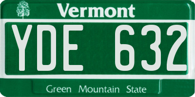 VT license plate YDE632