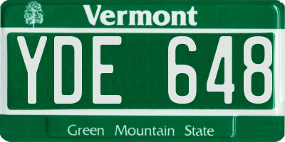VT license plate YDE648