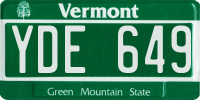 VT license plate YDE649
