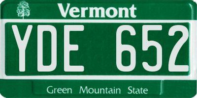 VT license plate YDE652