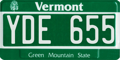 VT license plate YDE655