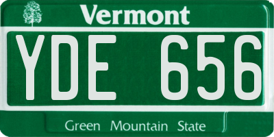 VT license plate YDE656