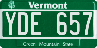 VT license plate YDE657