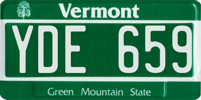 VT license plate YDE659