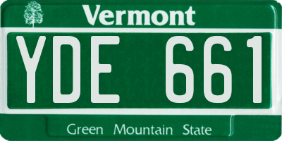 VT license plate YDE661