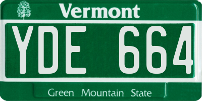 VT license plate YDE664