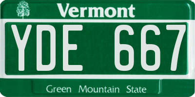 VT license plate YDE667