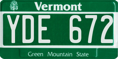 VT license plate YDE672