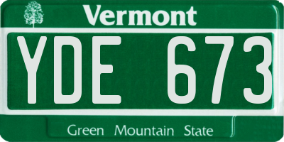 VT license plate YDE673
