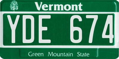 VT license plate YDE674