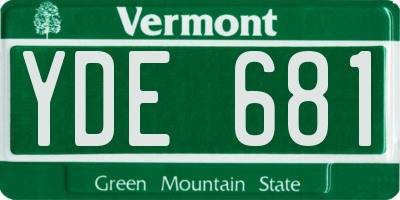 VT license plate YDE681