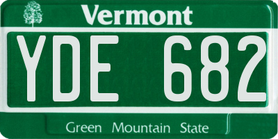 VT license plate YDE682
