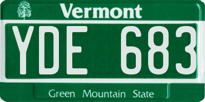 VT license plate YDE683