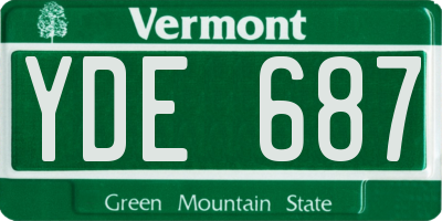 VT license plate YDE687