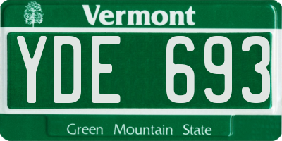 VT license plate YDE693