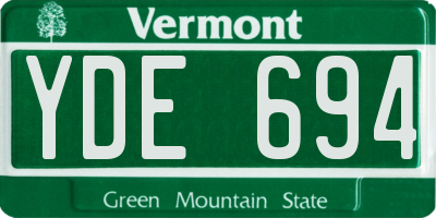 VT license plate YDE694