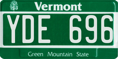 VT license plate YDE696