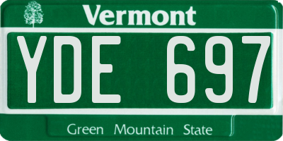 VT license plate YDE697