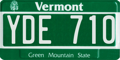 VT license plate YDE710