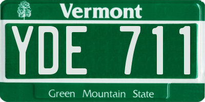 VT license plate YDE711