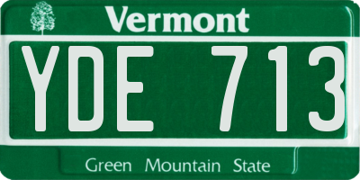 VT license plate YDE713