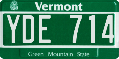 VT license plate YDE714