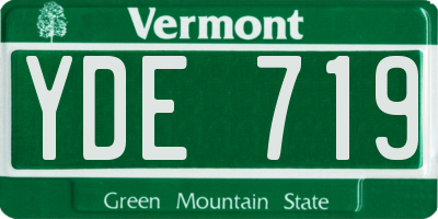VT license plate YDE719