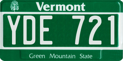 VT license plate YDE721