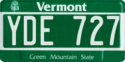 VT license plate YDE727