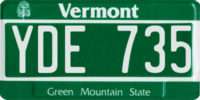 VT license plate YDE735