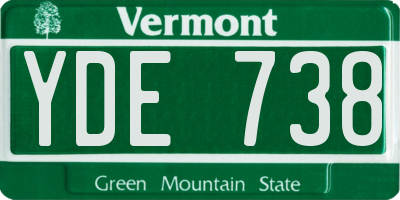 VT license plate YDE738