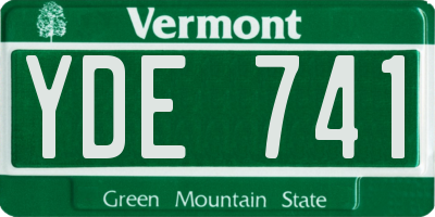 VT license plate YDE741