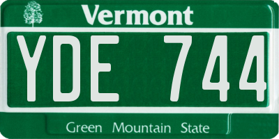 VT license plate YDE744