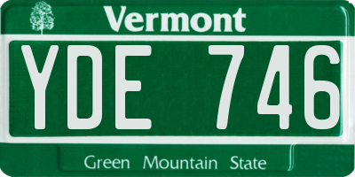 VT license plate YDE746