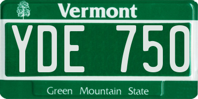 VT license plate YDE750