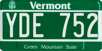 VT license plate YDE752