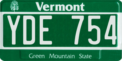VT license plate YDE754