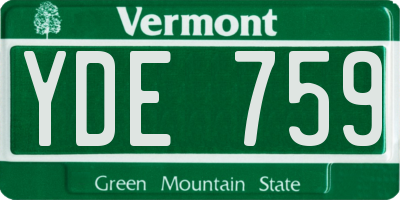 VT license plate YDE759