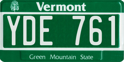 VT license plate YDE761
