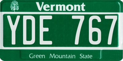 VT license plate YDE767