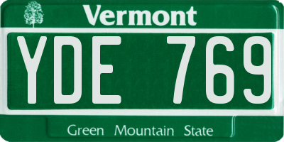 VT license plate YDE769